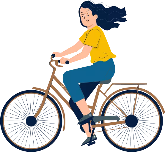 Mujer en bici